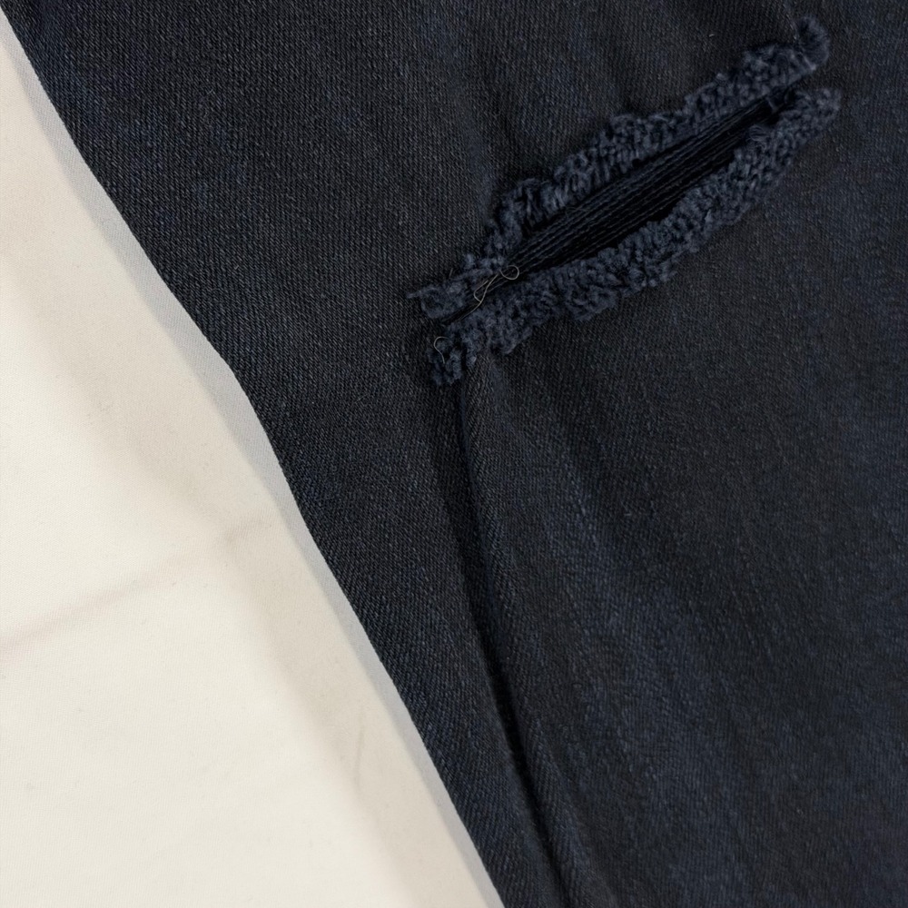 Rag & Bone The Dre Slim Boyfriend Jeans Dark Indigo Distressed Knee Size 28 - Picture 6 of 13
